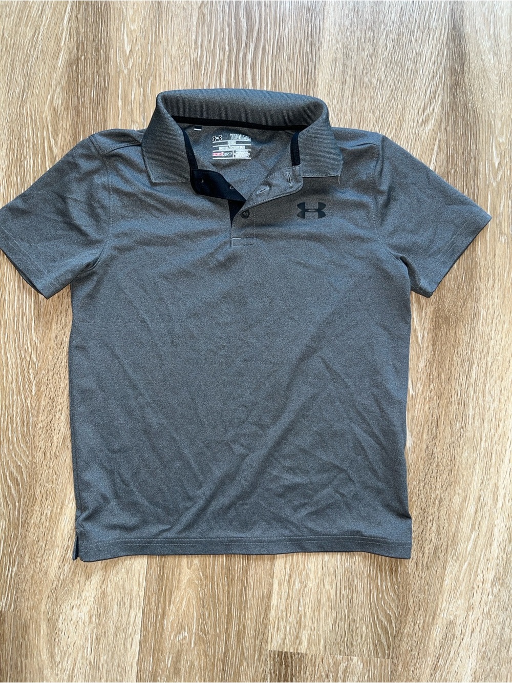 Under Armour kids Charcoal Gray Performance Polo